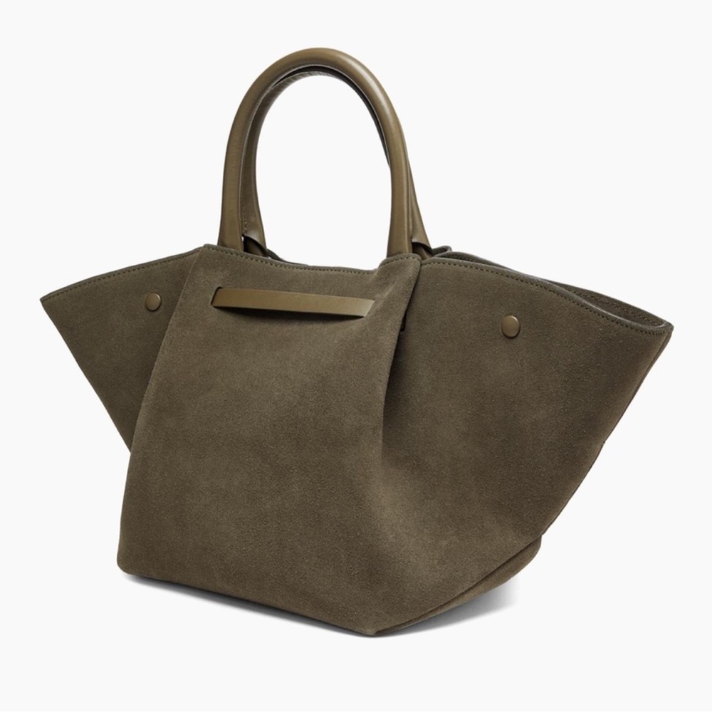 DeMellier The Midi New York Olive Suede Tote Bag - Picture 5 of 8